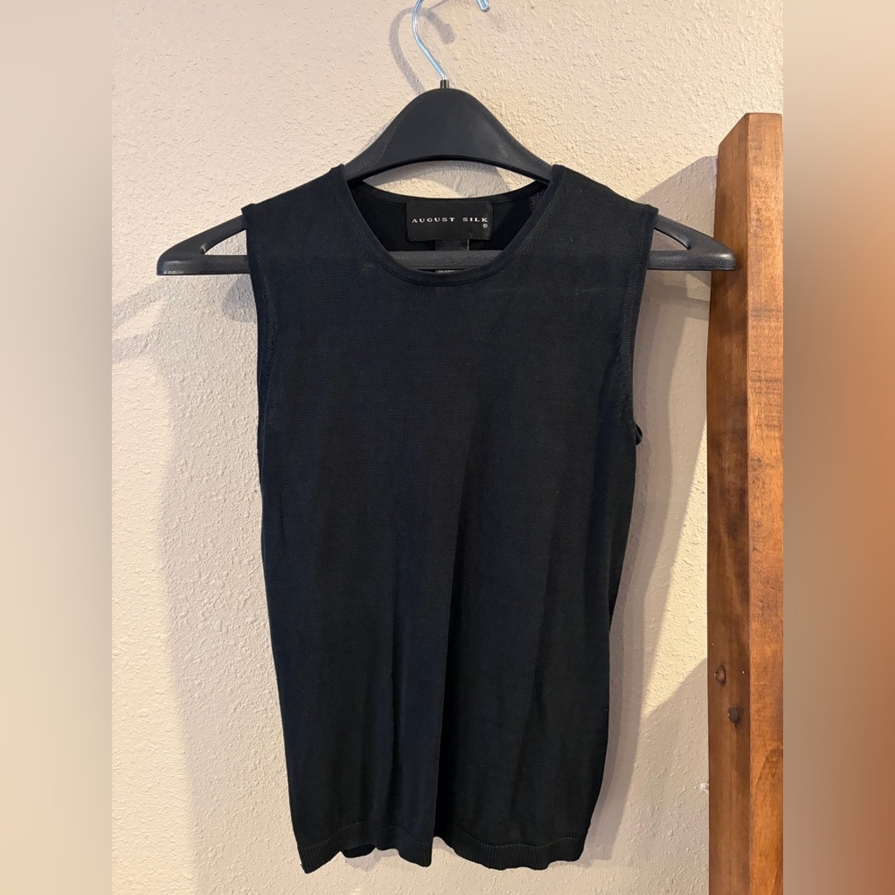 August Silk 100% Silk Knit Top size Small